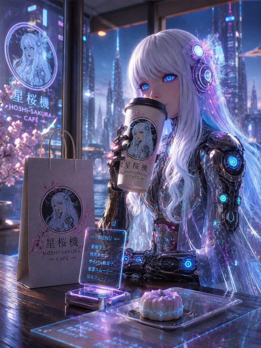 Cyberpunk Hoshi-Sakura Cafe