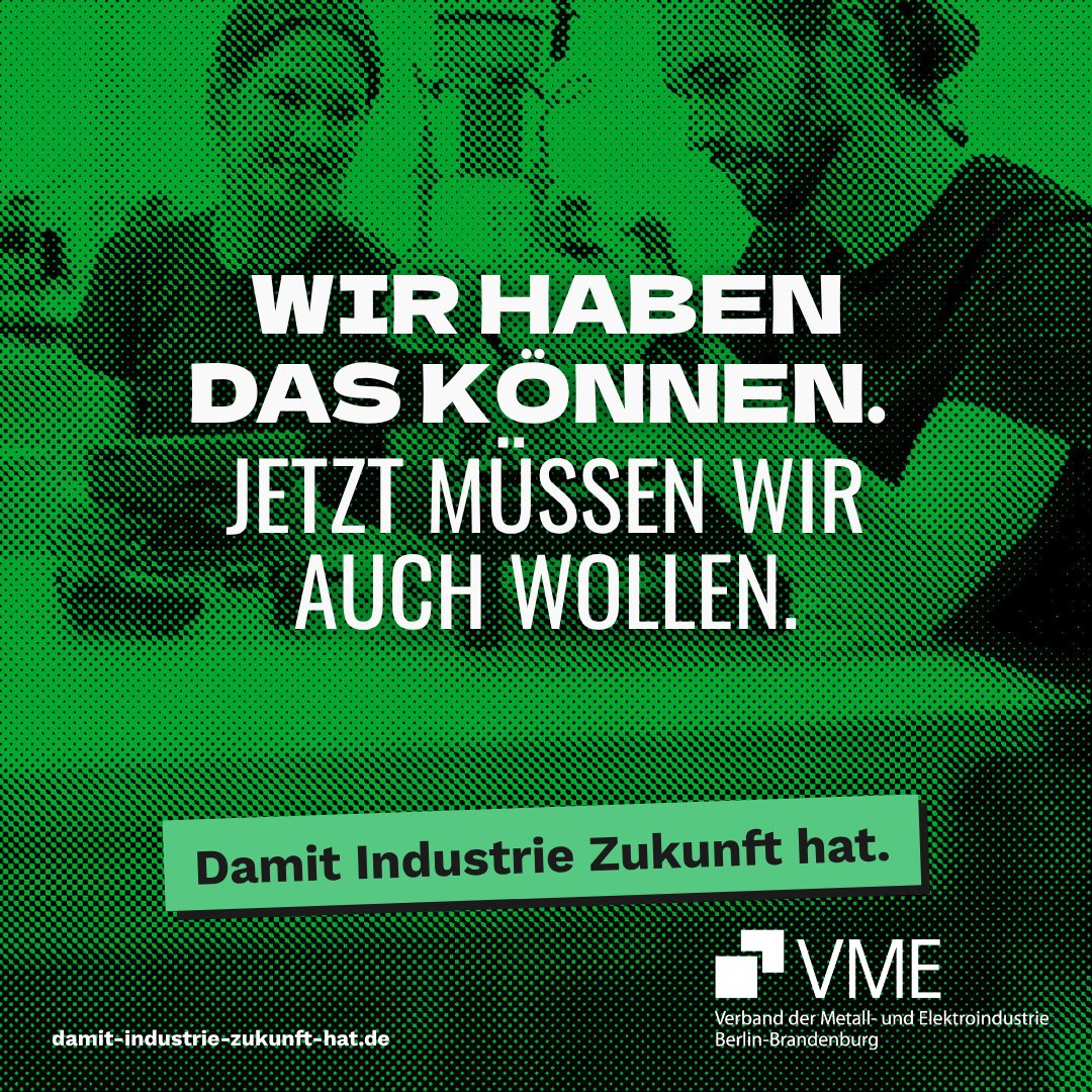 VMEberlin's tweet photo. Wir haben das Können. Jetzt müssen wir auch wollen!
Die Metall- und Elektro-Industrie hat Krisen immer wieder gemeistert. Doch hohe Kosten für Arbeit, Energie &amp; Bürokratie sind eine Last. Wir brauchen bessere Rahmenbedingungen, damit Produktion und Jobs bei uns Zukunft haben! https://t.co/FO2APLQgJy