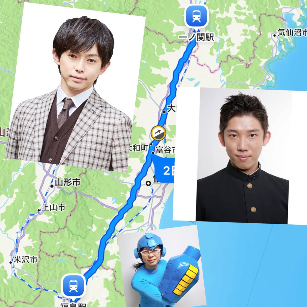 kanekoshigeki's tweet photo. 【大決定＆大大募集】

生徒会長金子＆佐藤智広から、長距離企画のお知らせとお願いです💪

2025年9月の「渋谷クロスFMから日光東照宮まで140km徒歩配信」から9ヶ月！

この度、6/6(土)〜9(火)に『佐藤智広・生徒会長金子・ロック杉本〜福島駅から一ノ関駅(岩手)まで160Km歩いて佐藤くんの故郷に徒歩で帰宅生配信』を開催したいと思っております🔥
※天候等、不測の事態により変更の可能性あり

そこで、今回も応援してくれる皆様から「一口スポンサー様」を大募集させていただきたく思います！

一口スポンサー様、『佐藤智広＆金子の2人合計400口達成』で企画決行になりますので、皆さん応援をよろしくお願いいたします🙇

一口スポンサーの申し込み締切は、5/31(日)の23:59までとさせていただきます。

ルールはいつも通り(^^)
↓
「一口＝1000円」で、スポンサー様の喋って欲しい事を「3分以内」ならなんでも話します！

歌って欲しい・大喜利して欲しい・恋話してほしい・お店の宣伝して欲しい・推しのタレントさんの宣伝して欲しい。

なんでもありです！！

10000円で10口の場合は、30分連続トークでも、3分を10回に分けてでも、15分を2回でも、分配は自由で大丈夫です(^^)

5口以上のスポンサードで「QRコード」「写真」を利用した宣伝も受け付けさせていただきます

10口以上で「YouTube等の動画」を使った宣伝も受け付けさせていただきます
※(たとえば、歌ってる模様を映像で皆さんに見せて欲しい等々)

生徒会長金子・佐藤智広くん。
そして、こんな無茶な旅に付き添ってくれるロック杉本！

こんな3人のアホな生き様を応援したいと思っていただける方は、是非一口スポンサーをよろしくお願いいたします🙇

一口スポンサー希望の方、質問のある方はXへDMをください。

DM希望の方は相互フォローさせていただきます(^-^)

#佐藤智広
#生徒会長金子
#ロック杉本
#福島
#岩手
#一ノ関