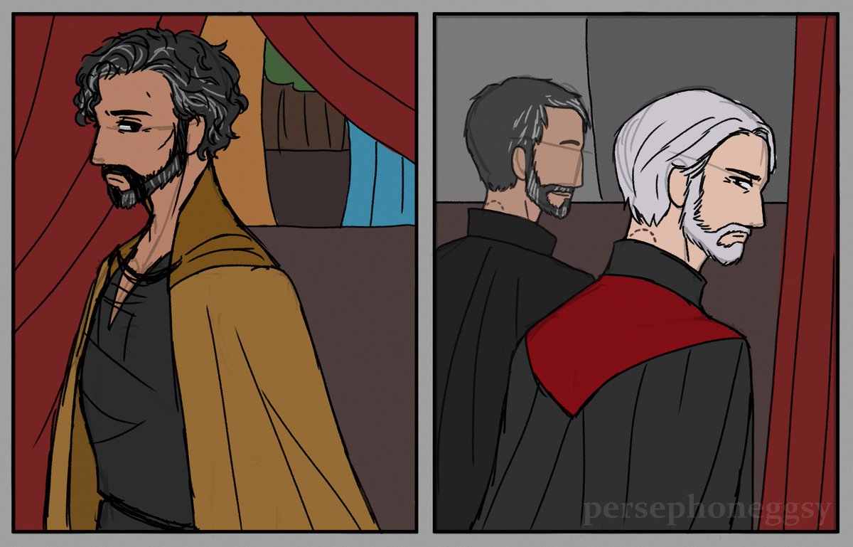 persephoneggsy's tweet photo. #stormanvil past &amp; present (+ omegaverse)

idk i just think it would be tasty if lyonel and maekar had a childhood courtship, but duty pulled maekar to another... https://t.co/b7YjJF7jnK