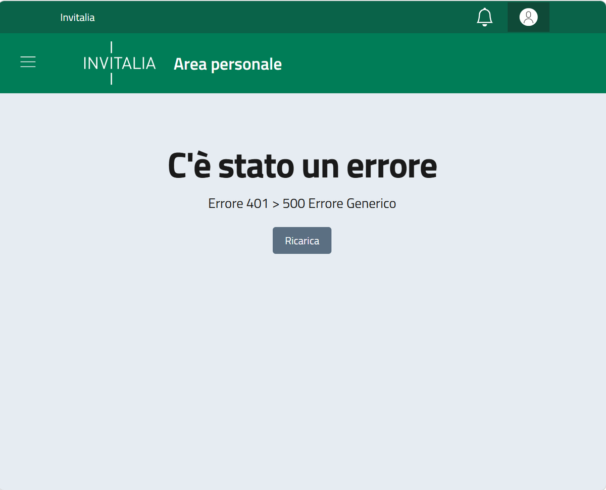 gabrieligm's tweet photo. Il portale di @Invitalia è da tre giorni in questo stato. 
#fallitalia https://t.co/P4Oq3zULp3