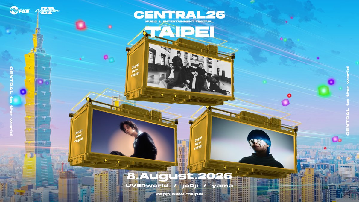 CENTRAL___ofc's tweet photo. [ TICKET INFO ]

Ticket information for CENTRAL MUSIC & ENTERTAINMENT FESTIVAL 2026 in TAIPEI on August 8 (Sat) is officially out!

🎫 ON SALE
May 24, 2026 (Sun) @ 11:00 AM (Local Time)

👇Get your tickets here
https://t.co/DJG09KJKbu

🔗Click the link below for more
https://t.co/Q2pHgrbaQz

#CENTRAL_FEST