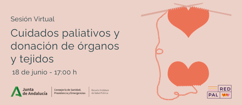 RedPalAndalucia's tweet photo. Sesión Virtual: #CuidadosPaliativos y donación de órganos y tejidos
Conoceremos mejor el proceso de donación y trasplante y las oportunidades de donación en pacientes paliativos oncológicos y no oncológicos
👨‍🏫Con Domingo Daga 
📅Jueves, 18 de junio -⏰17h
https://t.co/KAPrm5tfET https://t.co/VsiFZe0mFa