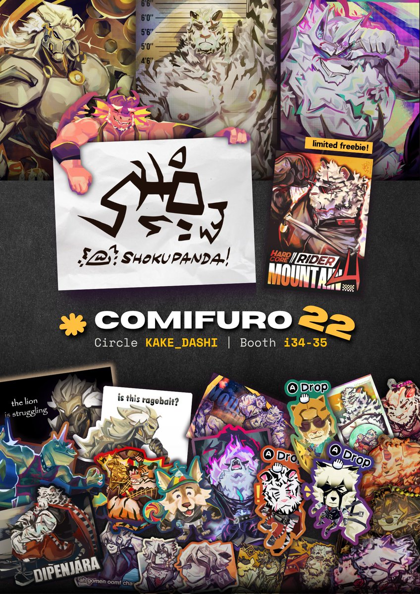shokupanda__'s tweet photo. updated the final art for my #cf22catalogue! come stop by, will be there both days!
📍CF22 / KAKE-DASHI i34-35

⭐Arknights (Mountain, Hung, Lee) 
⭐️ZZZ (Lycaon, Banyue)
⭐Fortnite (Wendell, Oscar, Kingston) 
⭐&amp; More! (mostly bara/furry)

gonna have limited freebie prints too! https://t.co/NEKeJAYTK7