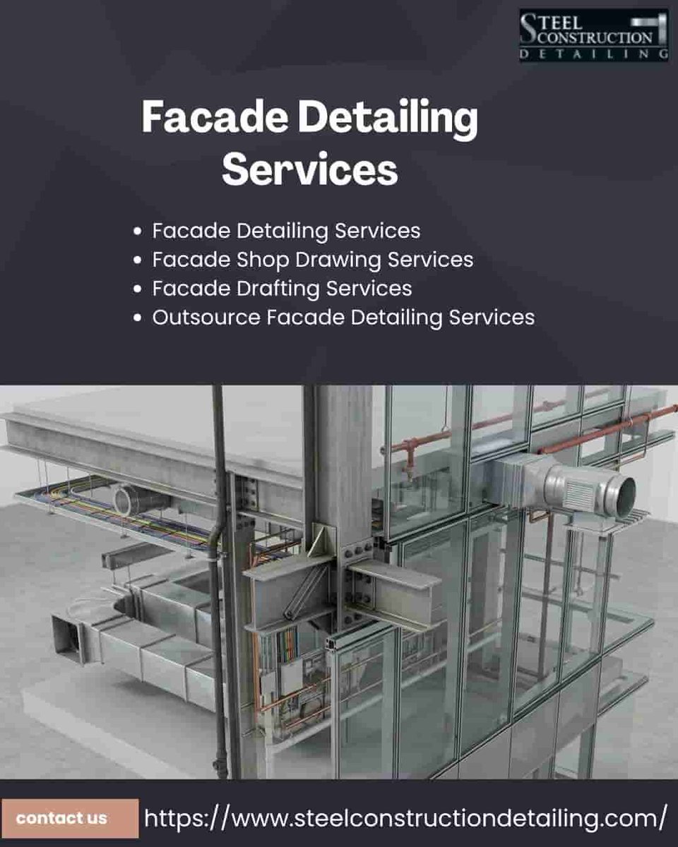 SteelConstruct6's tweet photo. 🏢 Accurate Facade Detailing Services in Dallas by Steel Construction Detailing! With 17+ years of experience, we deliver precise Facade Shop Drawing Services &amp; Facade Drafting Services for seamless project execution.

For more information:
https://t.co/j5nZRU4Wq2 https://t.co/nFn0ja4F7Q