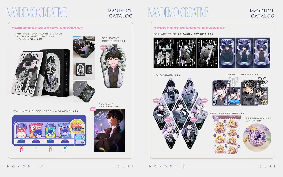 nandemocreative's tweet photo. 🎉 DOKOMI CATALOG 🎉
I am so excited to visit Germany for the first time!!  Will be at Hall 3, Booth L41. I hope you find something you like.  

🌟 ORV, GDCG, Link Click, Hololive, ALNST, Persona, Tamon's B-side, Uma, Apothecary, LADS, Hoyo
📬 Reservations Ok! https://t.co/JqYsEochEC