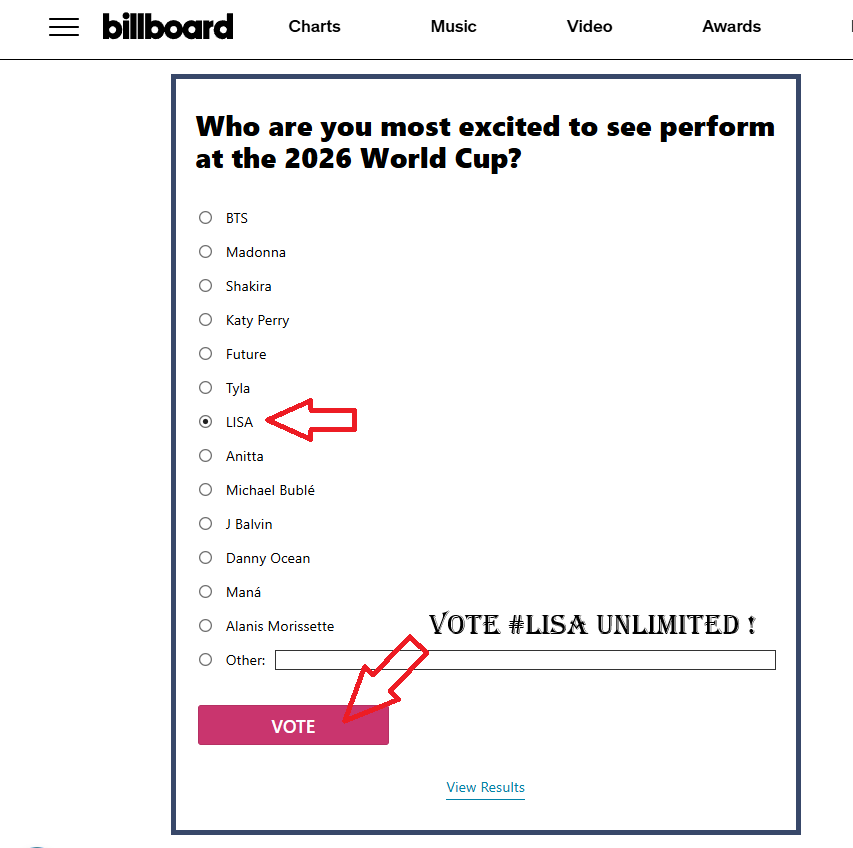 pk010222's tweet photo. Vote #LISA unlimited! 💛

#LALISA #LalisaManobal
#LILIES 
#FIFAWorldCup 
#FIFAWorldCup2026

🔗https://t.co/WFU9RuWPcy

🔗https://t.co/WFU9RuWPcy https://t.co/FBWHHfJpzI