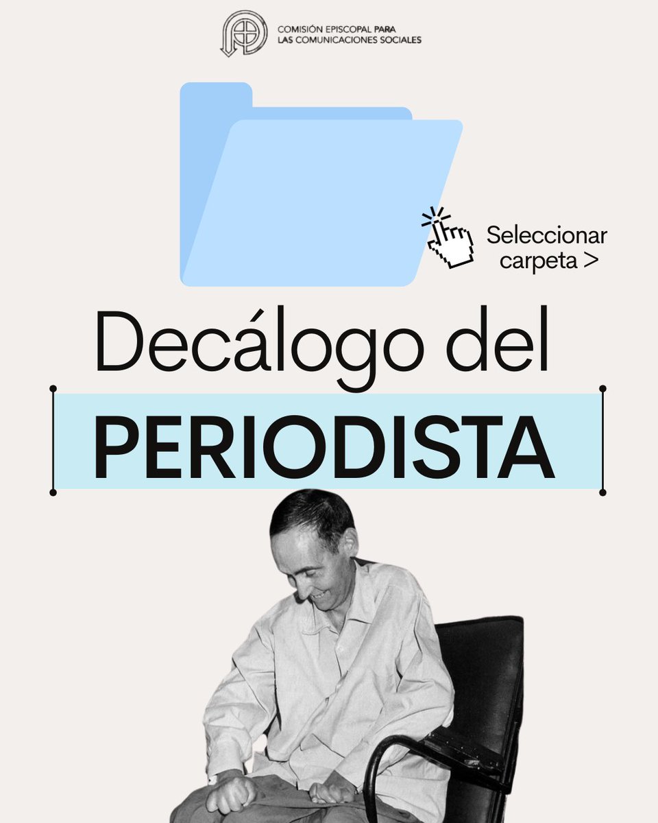 CECS_CEE's tweet photo. En un día para la representación de grandes figuras, dedicamos un espacio al sensacional Beato Lolo 👏

En pleno camino a la #JornadaMundialComunicacionesSociales elogiamos trabajos como el decálogo del periodista📰

Así es como lo hubiera presentado en la actualidad 😉

#CECS💚 https://t.co/cYni169HkW