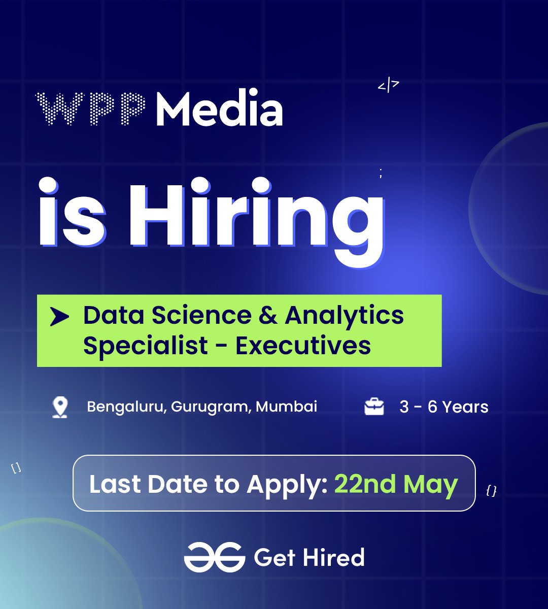 Immediate Job Opening Alert: Apply Today! WPP Media is hiring Data ...