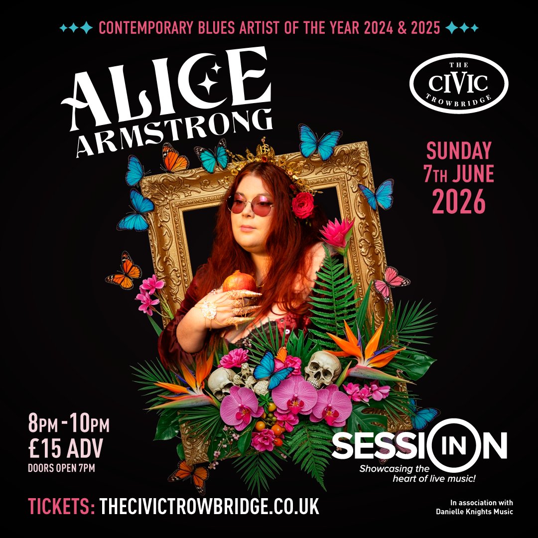 TrowbridgeCivic's tweet photo. Two award-winning artists live🎶

Not long until Alice Armstrong’s electrifying blues &amp; R&amp;B at The Civic! Then in July, Laura Evans brings soulful Americana, blues &amp; rock to the In Session series.

Tickets 👉 https://t.co/PWZsCk8kH0

#InSession #LiveMusic #BluesMusic #Americana https://t.co/nUdFEToDHj