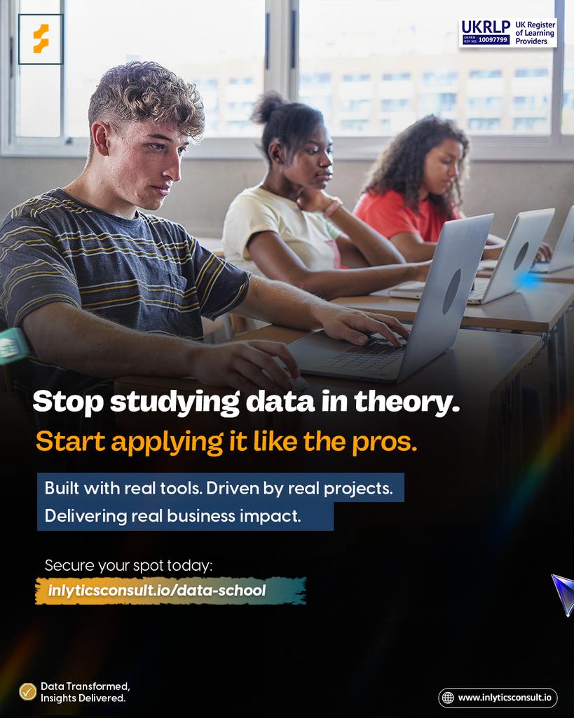 inlyticsconsult's tweet photo. Data skills are powerful when applied, not just studied. ⚡

Start building experience that stands out.

Visit https://t.co/lbqGkKF8Ut

#BusinessAnalytics #DataTraining #CareerSkills #Innovation https://t.co/x0CpUxJKcn