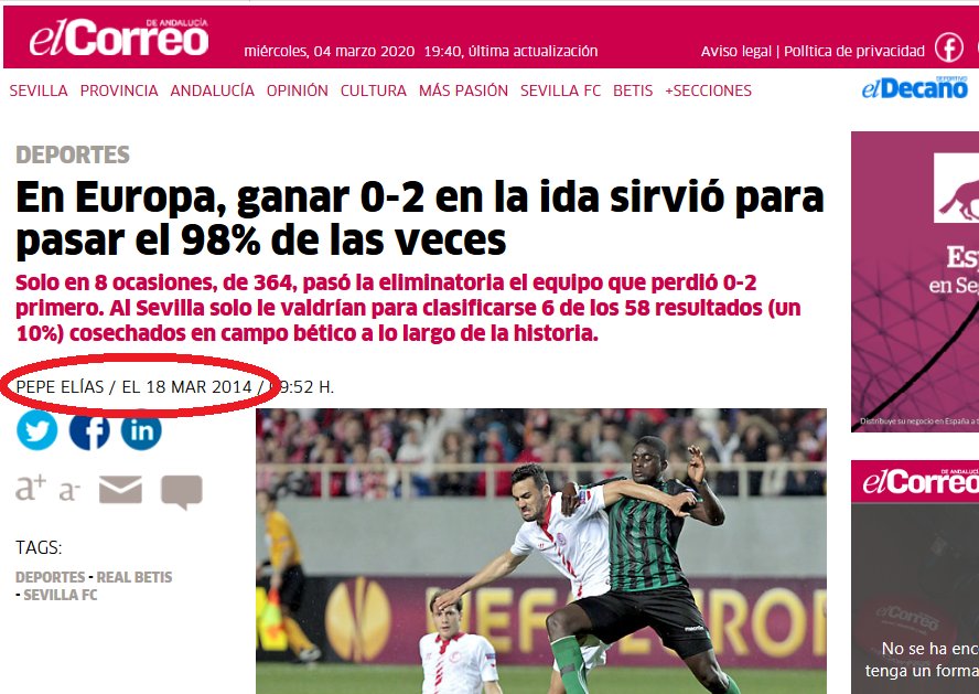 _NODOSFC_'s tweet photo. Esta no la vimos venir.

Y deberíamos.

Con todos los pollazos de envergadura (nunca mejor dicho) y de todos los colores que se ha llevado peditolias del Sevilla durante su vida y especialmente durante los últimos 20 años, ahora se siente ultrajado por la remota posibilidad europea del Sevilla.

Y eso que él, de cálculo anda flojito como vemos y recordamos desde el euroderbi, pedito y sus estadísticas 😇.