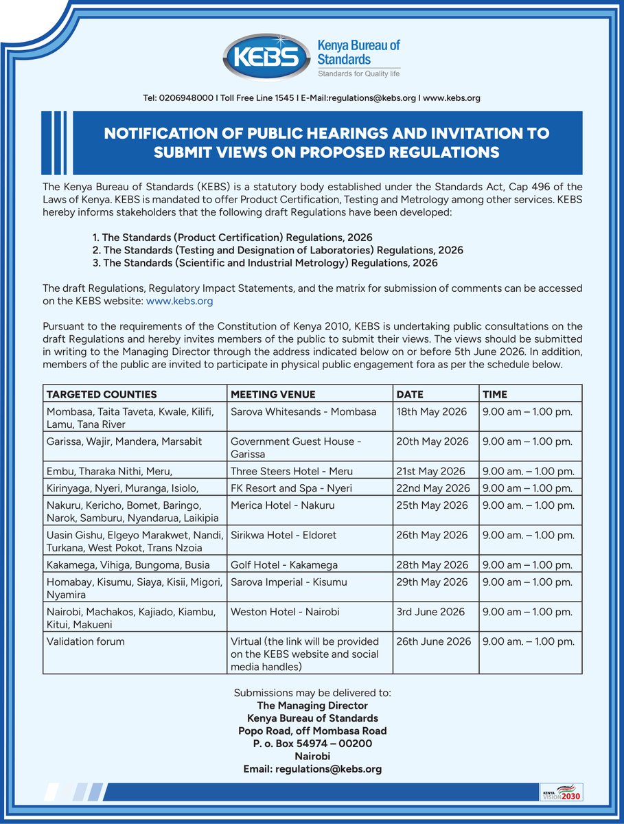 KEBS KENYA tweet media