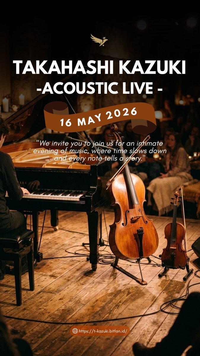 t_kazuki_staff's tweet photo. TAKAHASHI KAZUKI 
- ACOUSTIC LIVE 2026 -生配信🎥

【概要】
■公演名 TAKAHASHI KAZUKI - ACOUSTIC LIVE 2026 -
■配信開始 11:30〜
■料金 ¥4,500(税込)

⬇️配信チケットはこちらから🎫
https://t.co/T6EL6pYFsM

🔁アーカイブ期間
5/16（土)終演後〜5/23(土)まで

#髙橋一輝 https://t.co/3rhw0lNFGm
