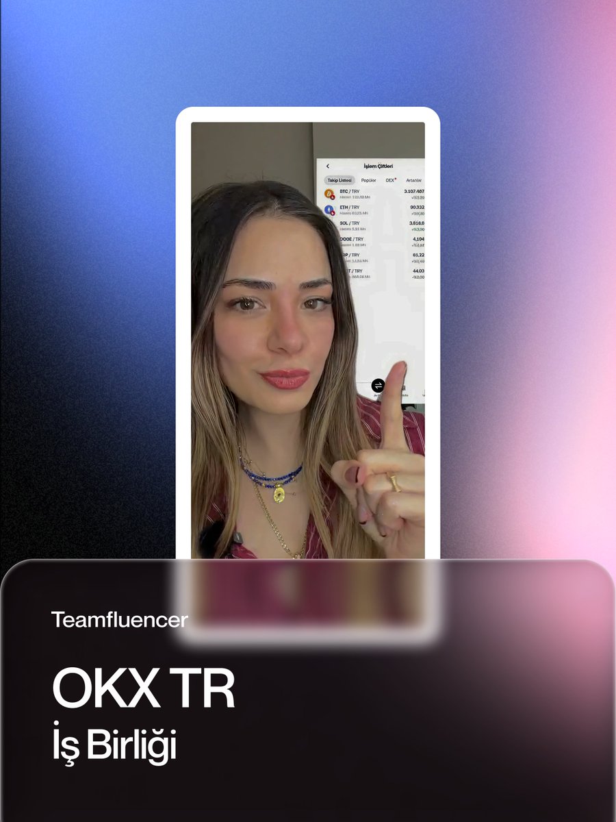 teamfluencer's tweet photo. OKX TR ve Teamfluencer iş birliğiyle finansal okuryazarlığı ve yenilikçi teknolojileri doğru kitleyle buluşturduğumuz kampanyamız yayında🚀🚀

#Teamfluencer https://t.co/wa8LCFKKJi