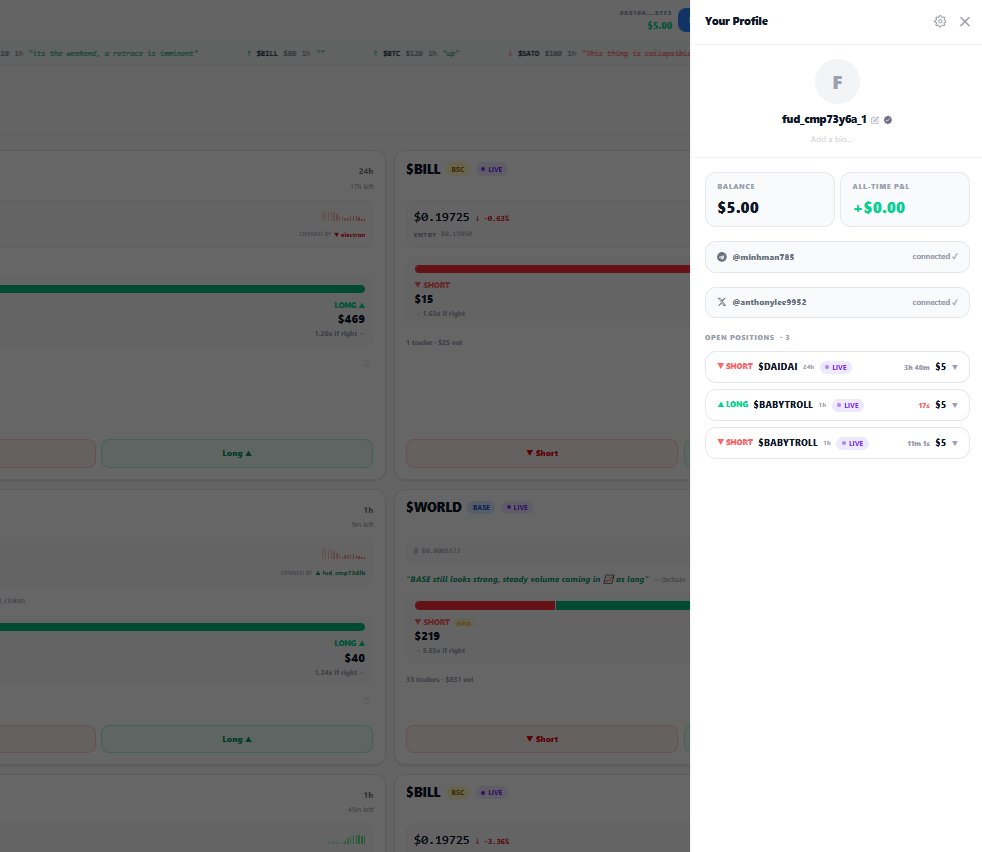 AnthonyLee9952's tweet photo. Community-driven signals, public calls, and on-chain trading come together in FUD Markets — a glimpse of trading’s future. https://t.co/b1JWPsMkRs