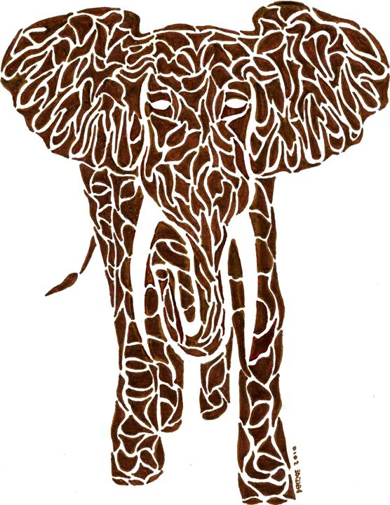 trybykart's tweet photo. Art of the Day! "Brown Elephant". Buy at: https://t.co/rqpWdw52kE https://t.co/cAlaTIYx45