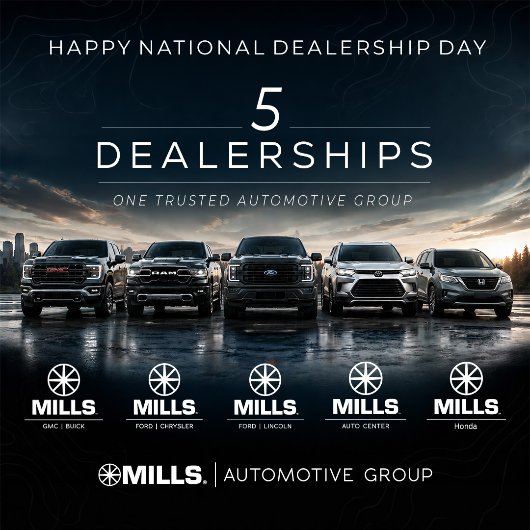 MillsAuto's tweet photo. Today, we celebrate our dedicated dealers! Your passion and expertise create unforgettable customer experiences and keep the auto industry moving forward. Thank you for making every journey possible! #NationalDealershipDay #DealersDriveUs #MillsAutoGroup https://t.co/ICwqTP7KGk
