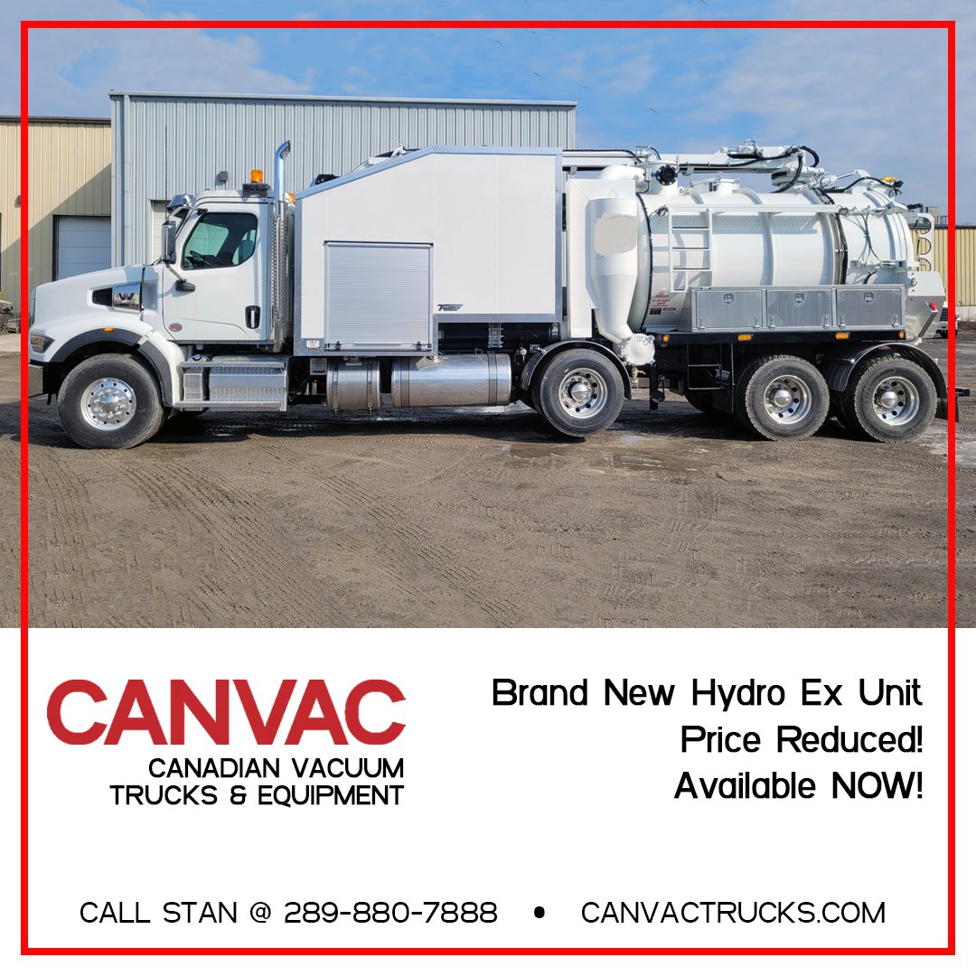 CanvacTrucks's tweet photo. Brand New Hydro Ex Unit ready to go. Price reduced! Available now!
These units go fast - don't wait. 
https://t.co/xiRHfRFhXx
Call Stan Jones at 289-880-7888 or George Guppy at 705-262-0843 https://t.co/SKsBoz5hS4