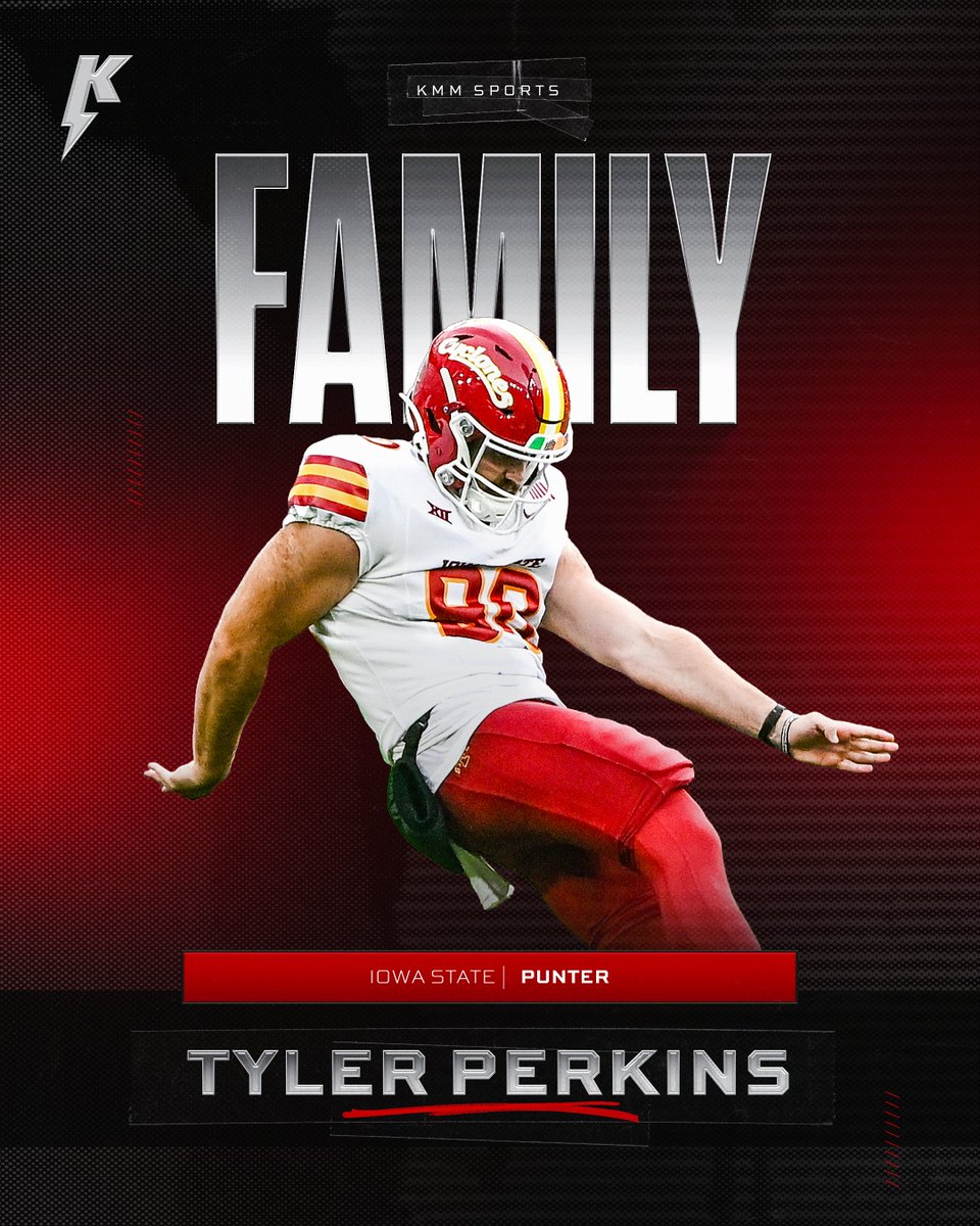 KMMSports's tweet photo. KMM Family: @Tylerperkins80

A four-year starting punter at Iowa State, Tyler has established himself as one of the most consistent specialists in the country. His performance earned him recognition as a Ray Guy Award Semifinalist.

Currently at training camp with Jacksonville. https://t.co/cCNFpGluak