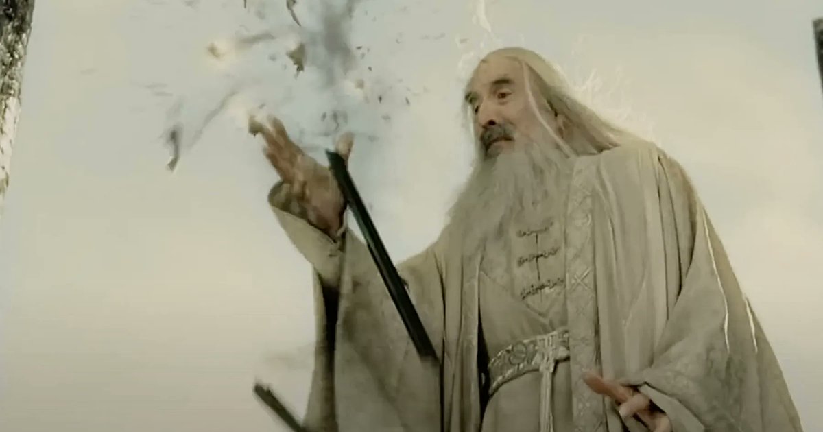 wizard_wheels's tweet photo. He raised his hand &amp; spoke slowly in a clear cold voice. "Saruman your staff is broken." There was a crack &amp; the staff split asunder in Saruman’s hand &amp; the head of it fell down at Gandalf ’s feet. "Go!" said Gandalf. With a cry Saruman fell back &amp; crawled away.

#LOTR #Tolkien https://t.co/O6fjZW24qG