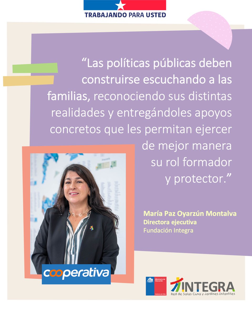 F_integra's tweet photo. #Opinión Día de las Familias: un compromiso país con la infancia

Te invitamos a leer la columna de opinión de la presidenta de Fundación Integra, María Paz Oyarzún, publicada hoy en @Cooperativa.

👉https://t.co/lQUkBwI20p https://t.co/X2kYIkzdUZ