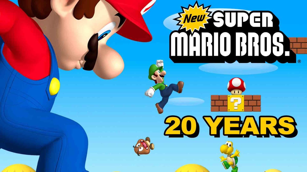 NinWire's tweet photo. Nintendo DS’ bestselling game, New Super Mario Bros., turns 20 today!

https://t.co/l4tT6GpmRe https://t.co/8UaJ3Q9eSM