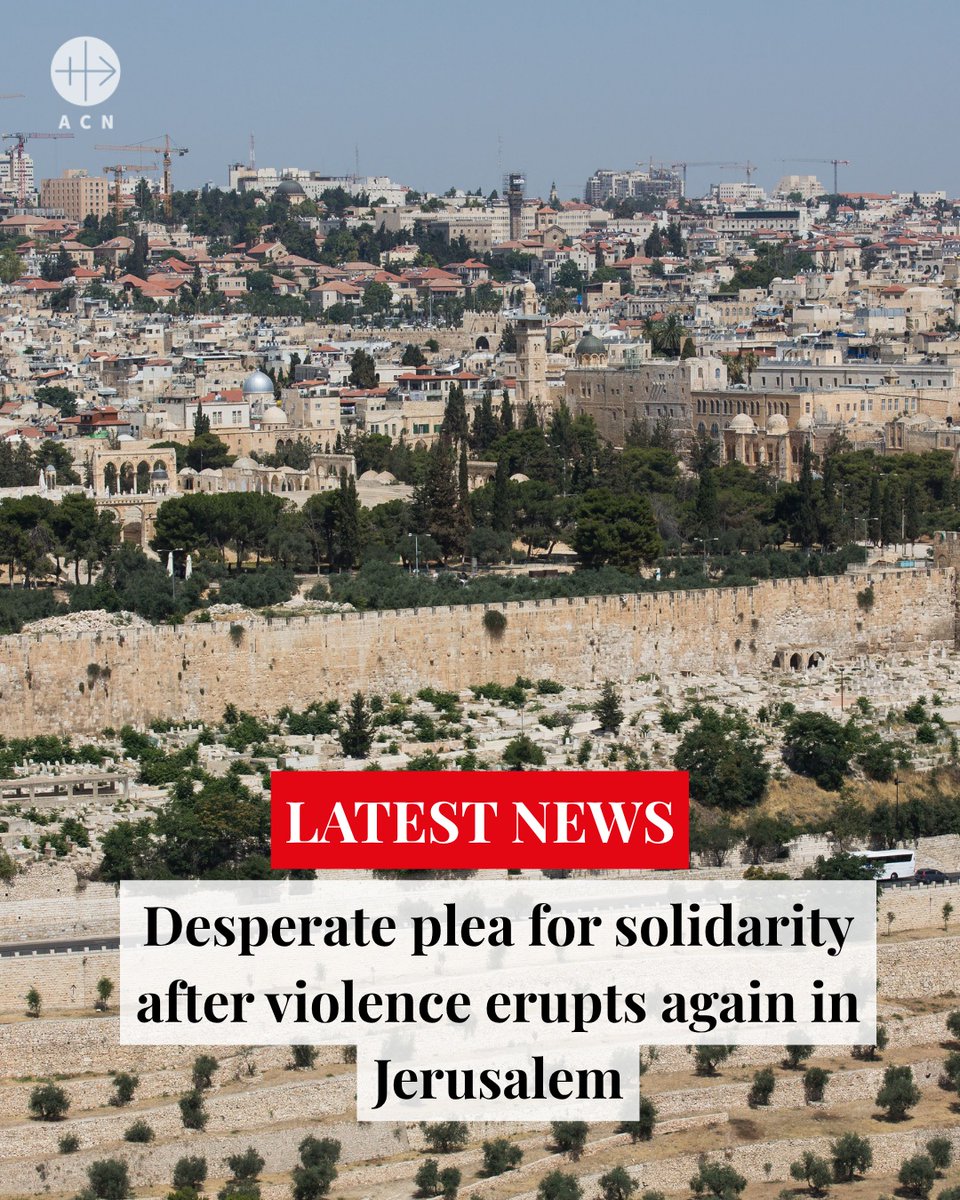 acn_uk's tweet photo. An urgent call for the Church worldwide to redouble efforts to stand in solidarity with the faithful of the Holy Land has come after the latest outbreak of violence in Jerusalem.

Read the full story🔗 👉 https://t.co/2sjbF8k5Aw

#HolyLand #Jerusalem #FaithInAction #ChurchUnity #PrayForPeace #Solidarity #MiddleEast #ReligiousFreedom #StandTogether #GlobalChurch