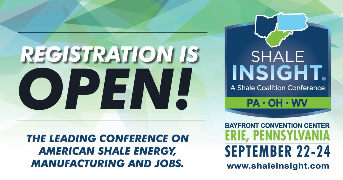 SHALEINSIGHT's tweet photo. #SHALEINSIGHT2026 REGISTRATION IS OPEN!
Exceptional programming and unique access remain   the hallmark of the leading conference on American shale energy, manufacturing and jobs.

https://t.co/tMSXMZzlNC https://t.co/n01bTI9iBR