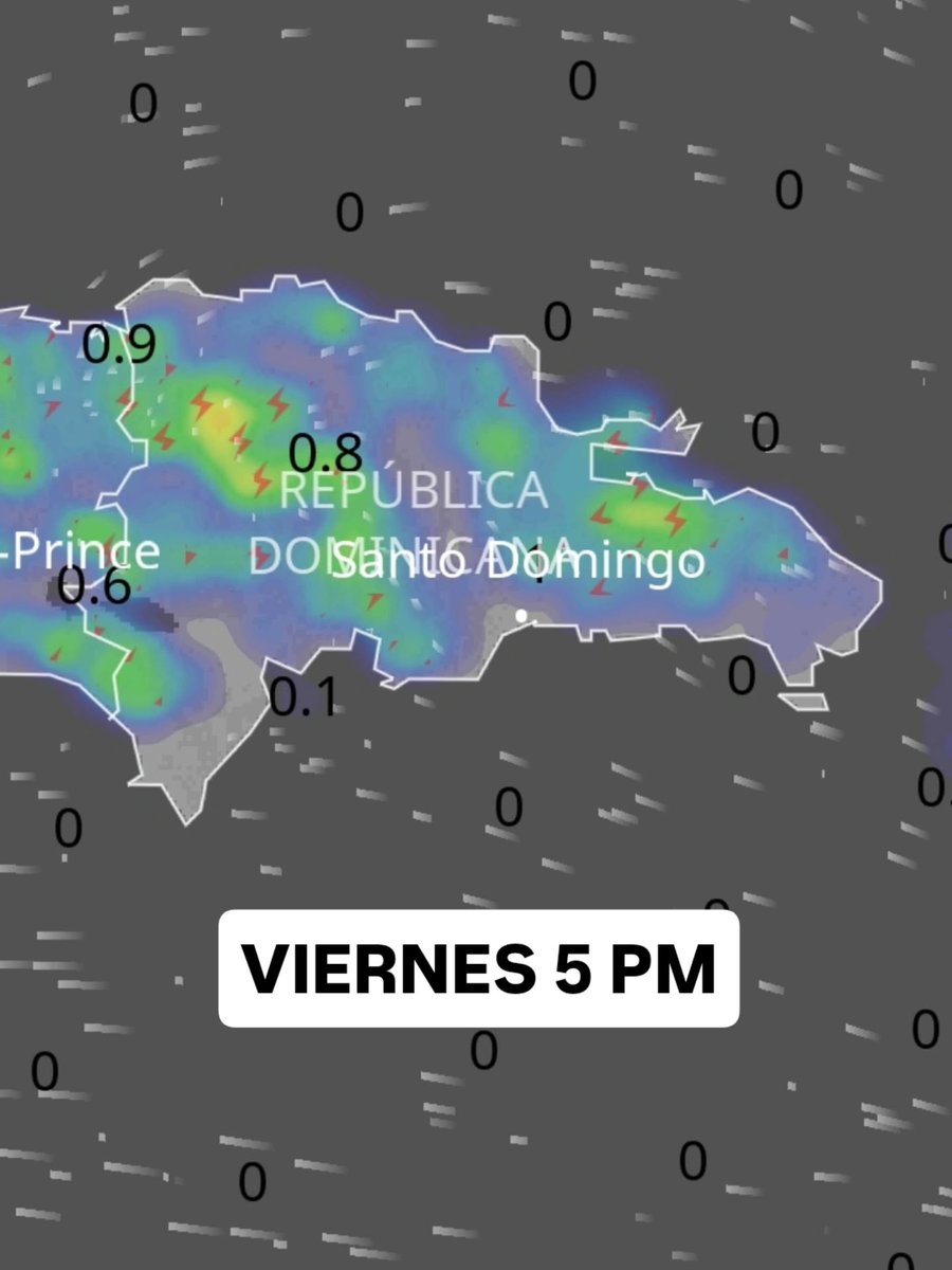 JeanSuriel's tweet photo. 🔴Esta tarde y esta noche, se mantendrá en las posibilidades de precipitaciones moderadas en la Cordillera Central, norte, noroeste, sur, noreste y sureste del territorio dominicano.

⚠️El ambiente seguirá muy caluroso por el elevado contenido de humedad que llega desde el Mar Caribe.

Sigue ⬇️