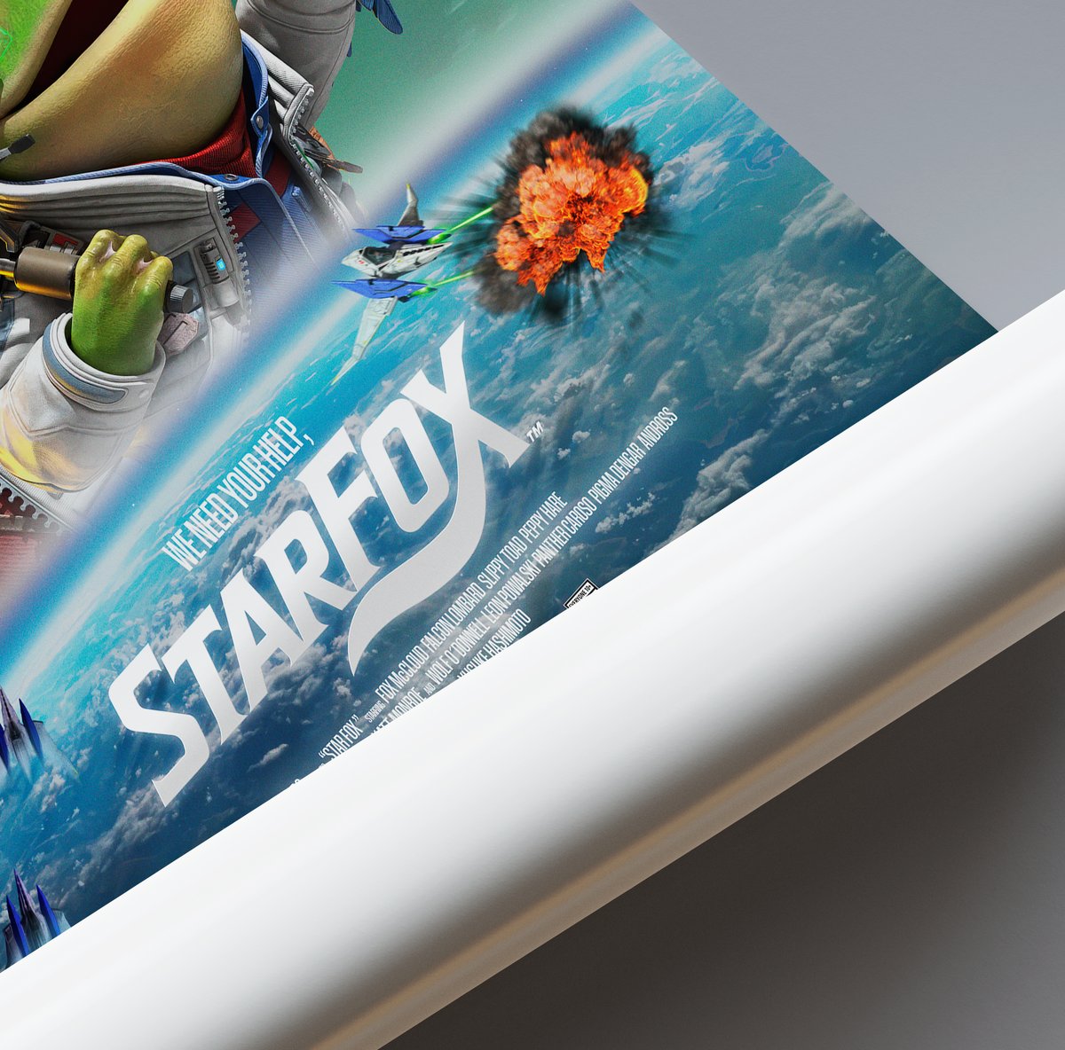 FinalFrameQ's tweet photo. "We need your help, STAR FOX!"

Pôster estilo cinema feito com carinho e dedicação do novo remake do Star Fox para o Nintendo Switch 2.

Em breve no site, apenas em formato pôster (impressão, sem moldura).

#starfox #nintendo https://t.co/kfHkdgzJ5O