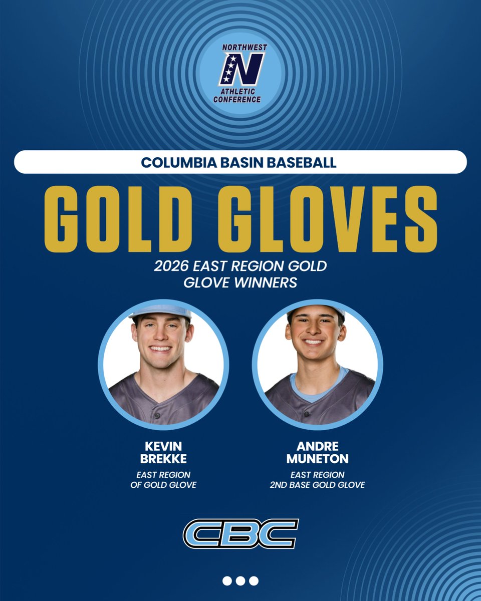 CBCAthletics's tweet photo. Brekke and Muneton round out the Gold Glove winners in the East giving CBC 4 gold gloves! #allin #cbcbaseball https://t.co/ZvWyQD9TMS