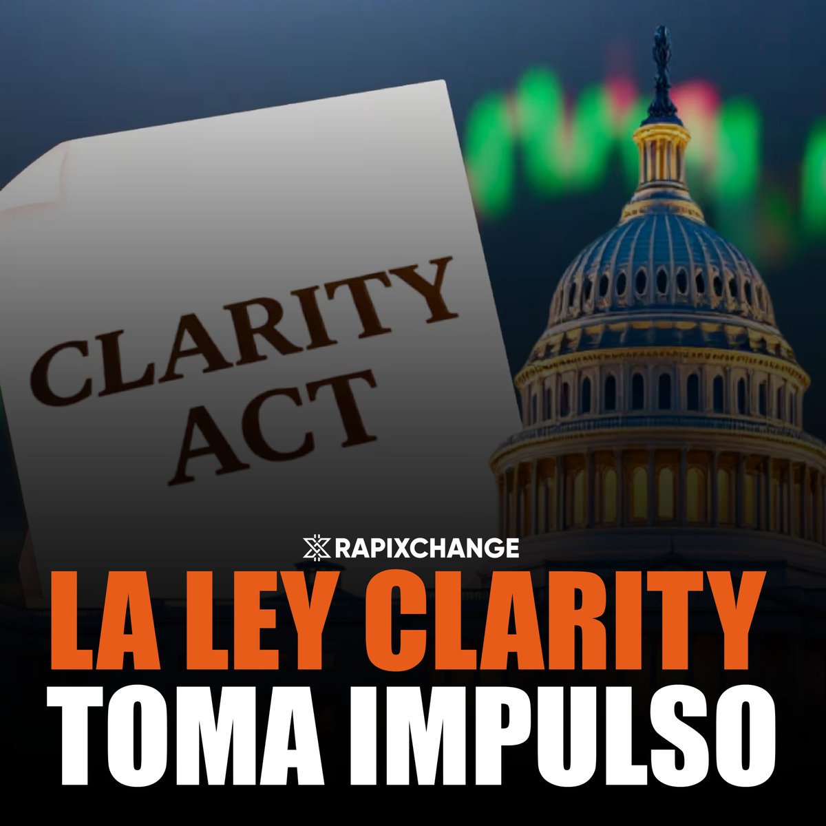 rapixchange's tweet photo. #LeyClarity avanza en @_EstadosUnidos_ . y podría convertirse en el marco regulatorio más importante para la industria #cripto en años. El proyecto busca dar reglas claras al mercado, fortalecer al dólar digital y abrir la puerta a una mayor integración entre bancos y empresas de #criptomonedas.

varios protagonista opinaron al respecto.
https://t.co/EYeXQYta6H

@bgarlinghouse. @davidsacks47. @paoloardoino. @brian_armstrong. @jerallaire.