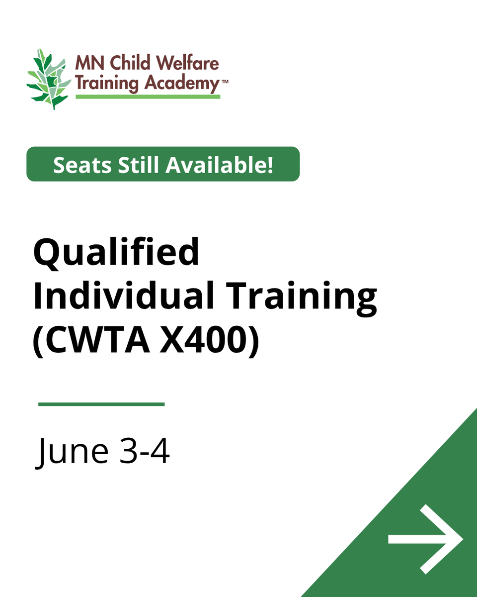 mncwta's tweet photo. Seats are still available in the upcoming June Qualified Individual training! Sign up now to secure your spot! https://t.co/ayMe1DvM9c