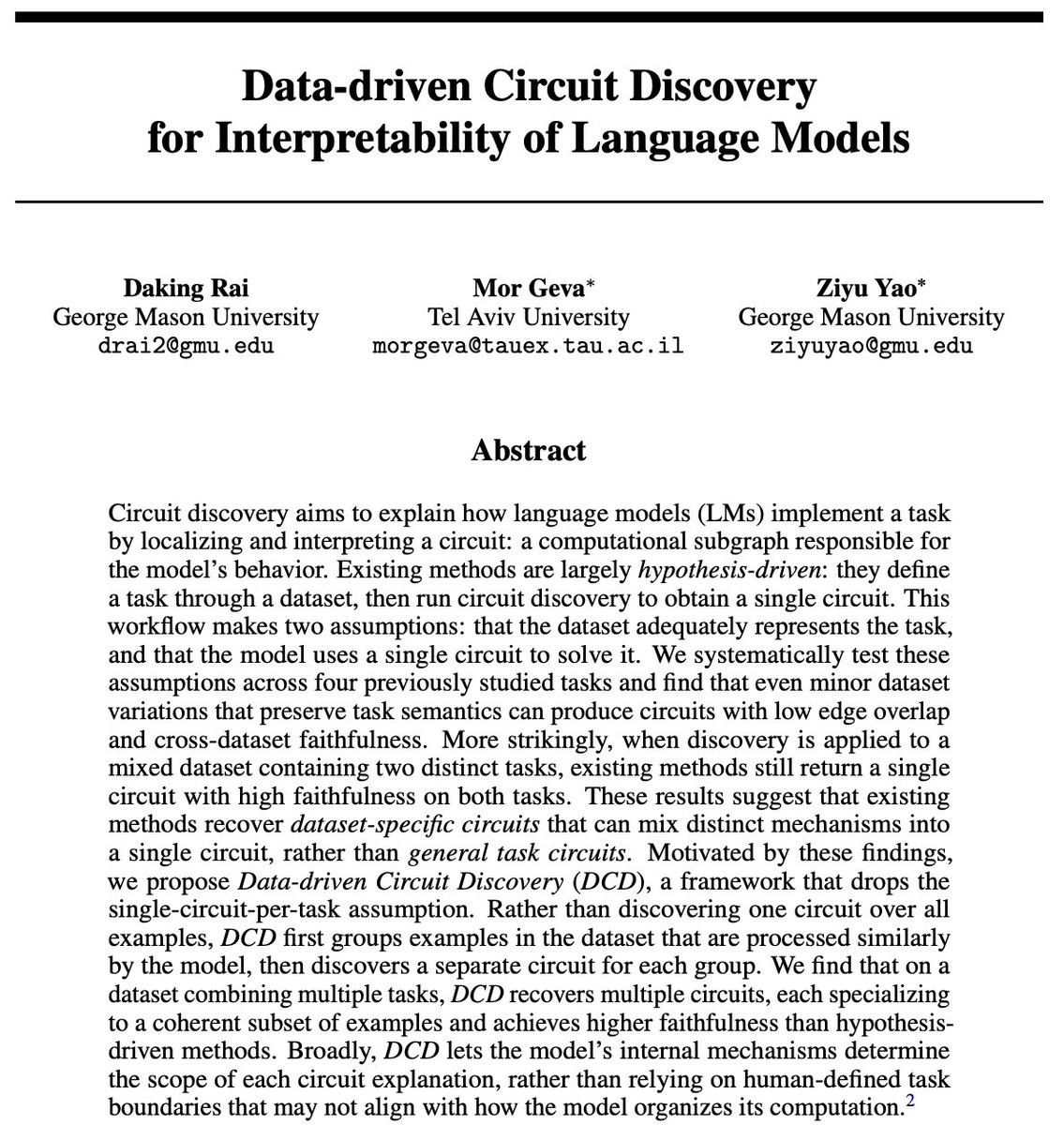 DakingRai's tweet photo. 8/8 Paper: https://t.co/wEQi9OlvYC

Grateful to my amazing collaborators: @ZiyuYao , @megamor2 !

We'd love to hear your thoughts — feedback and comments welcome! https://t.co/zlJnZsaXr0