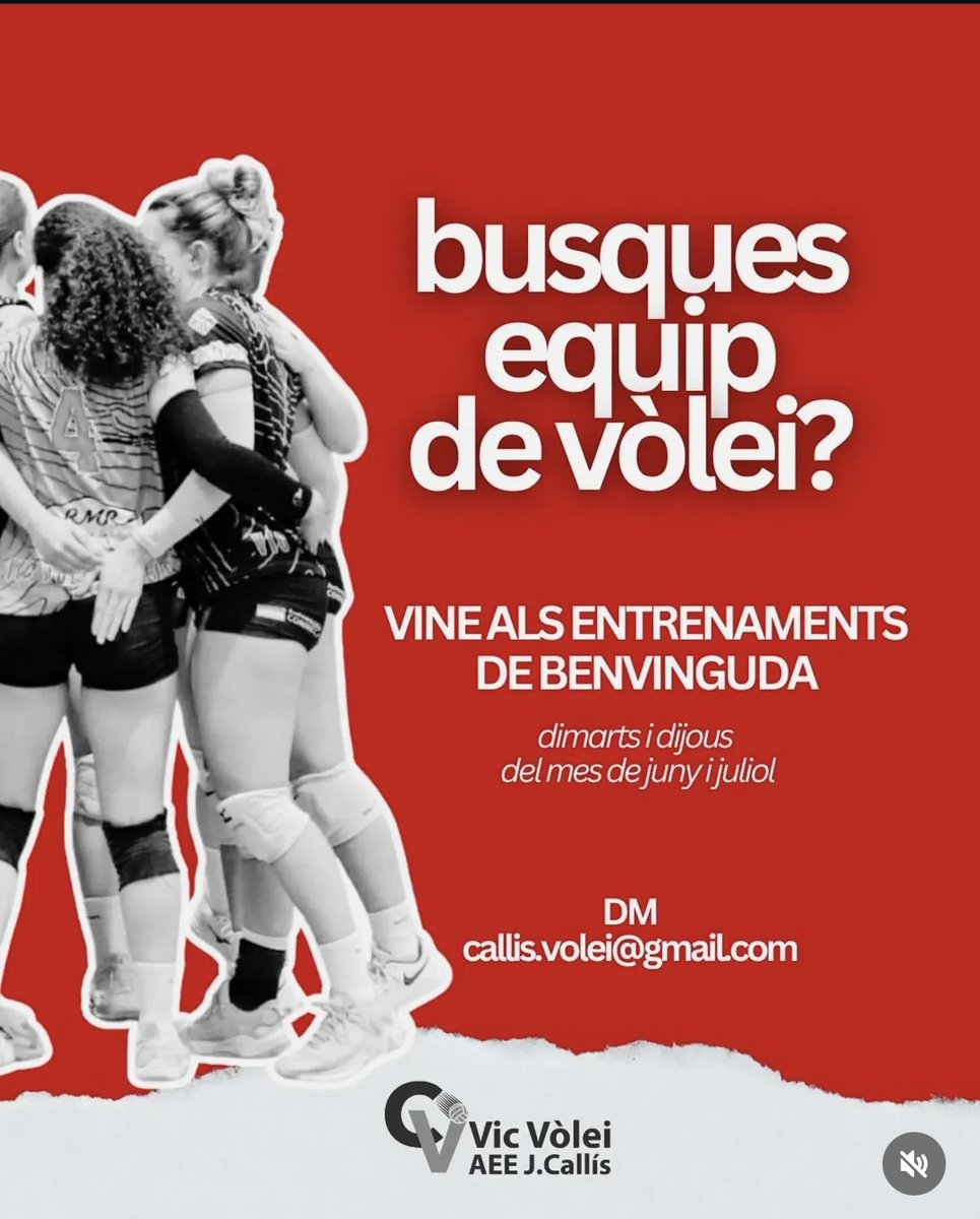 VoleiVic's tweet photo. 🔴⚪️Busquem jugadores amb ganes de créixer, competir i gaudir dins i fora de la pista ⚪️🔴 https://t.co/ui7bbi2XCf