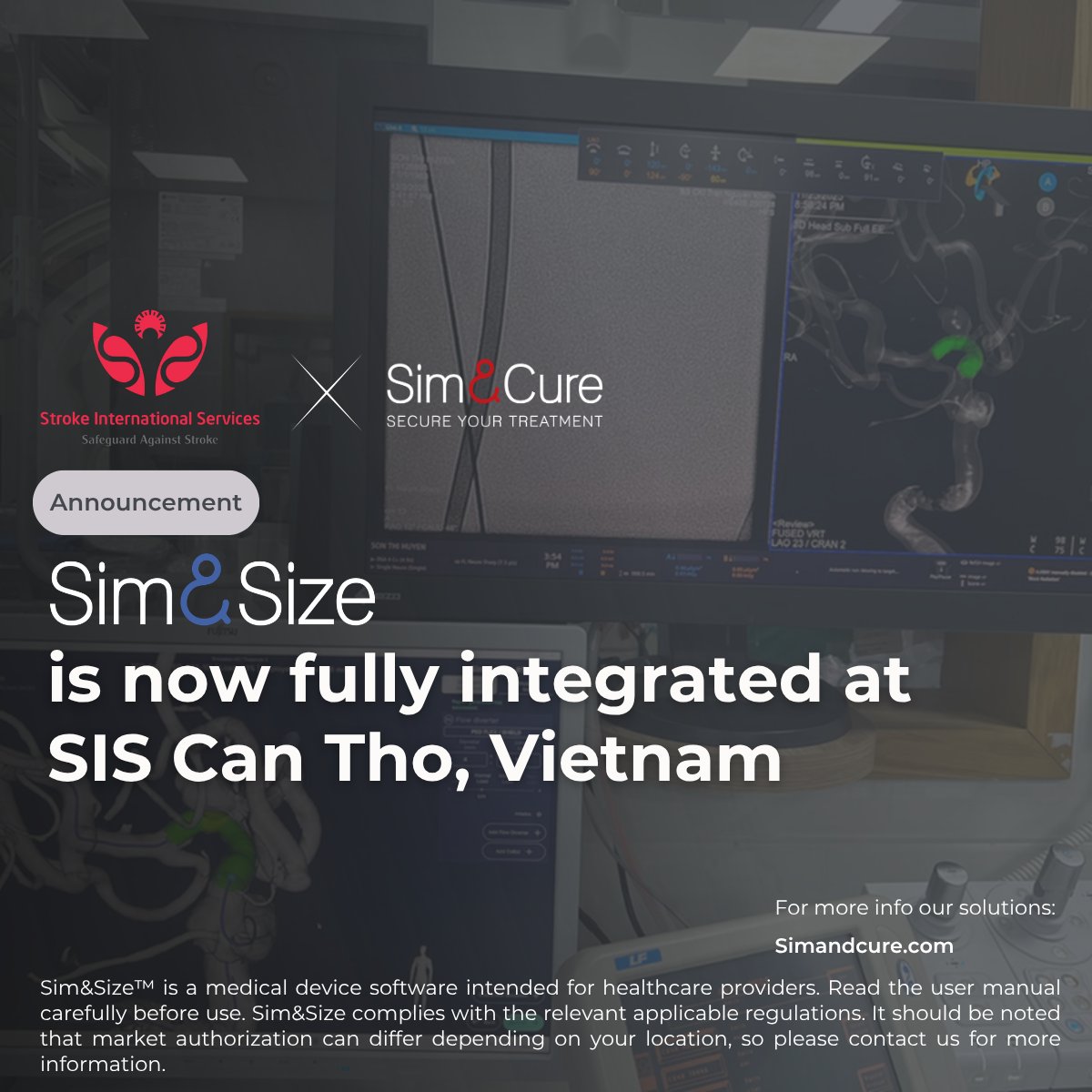 SimAndCure's tweet photo. A milestone for neurovascular innovation in Asia-Pacific. Proud to announce the first installation of the latest Sim&amp;Size at SIS Can Tho, Vietnam, with SIS and Siemens ASEAN. 

Featured at LINNC Asia 2025. 

To have more informations read this article: https://t.co/TStI1i8tcq https://t.co/Wnq8tlaJfe