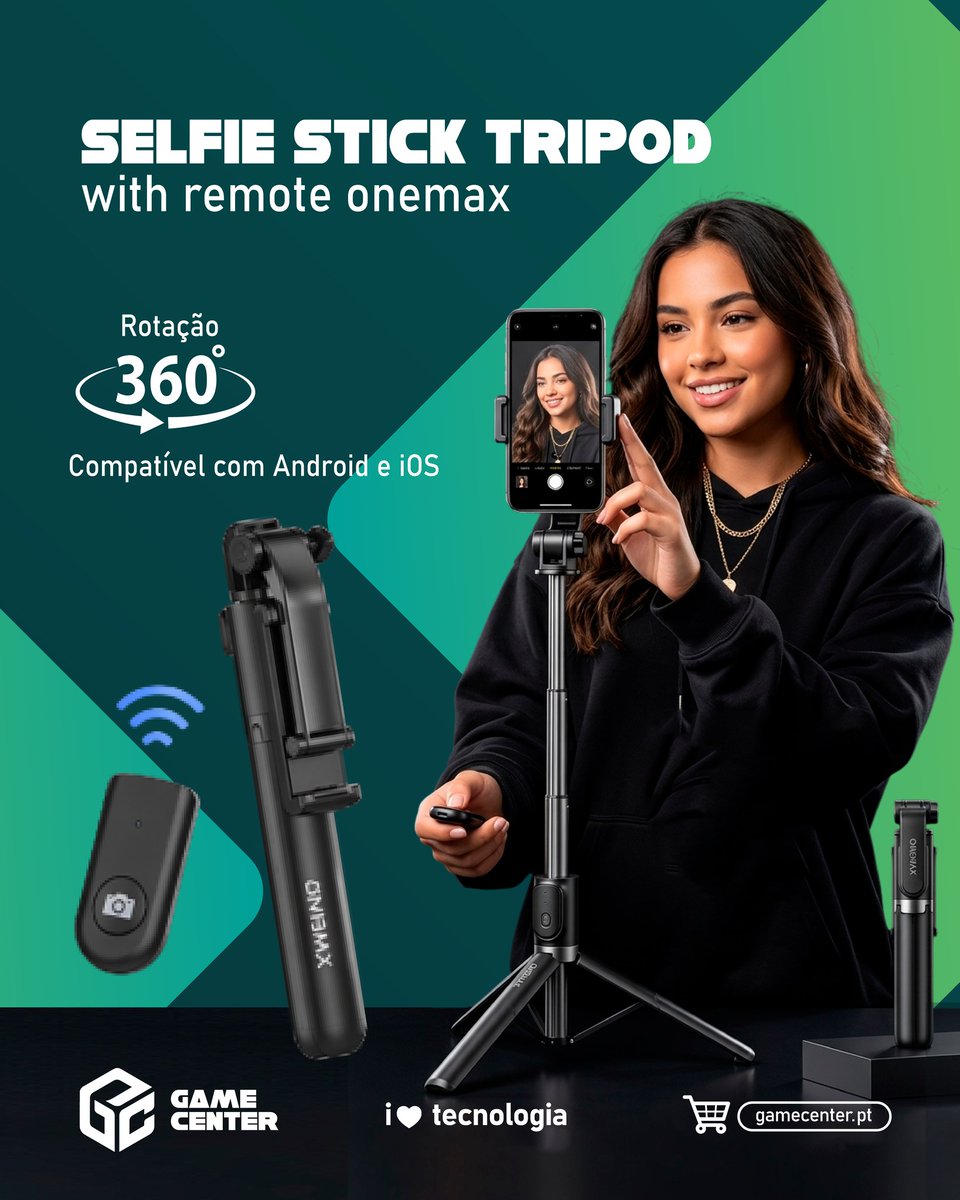 gamecenterpt's tweet photo. 📷📷 Cria conteúdo com mais qualidade e praticidade
Tripé com comando remoto e microfones sem fios para gravares onde quiseres, com mais liberdade e melhor som.
Ideal para vídeos, lives, chamadas ou redes sociais.
Descobre estas e outras novidades em https://t.co/spn7S2BW6F
... https://t.co/Lz4TcRM1kP