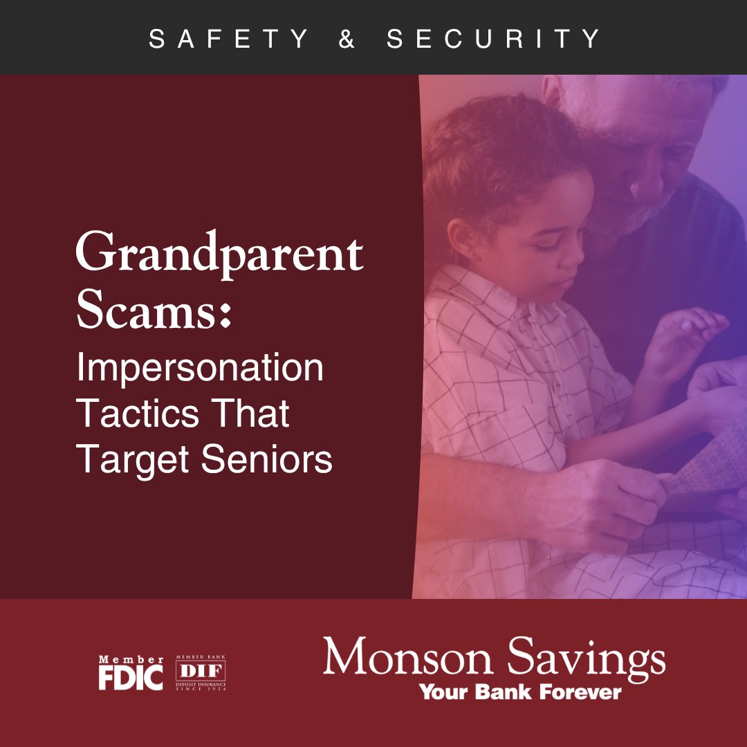 BankMonson's tweet photo. It is National Senior Fraud Awareness Day. 

Grandparent scams continue to target older adults by impersonating loved ones and creating false emergencies. Knowing the warning signs can help protect yourself and those you care about. 

🔗 Read more: https://t.co/m3rgOMp3W4 https://t.co/Shnt3hyipt