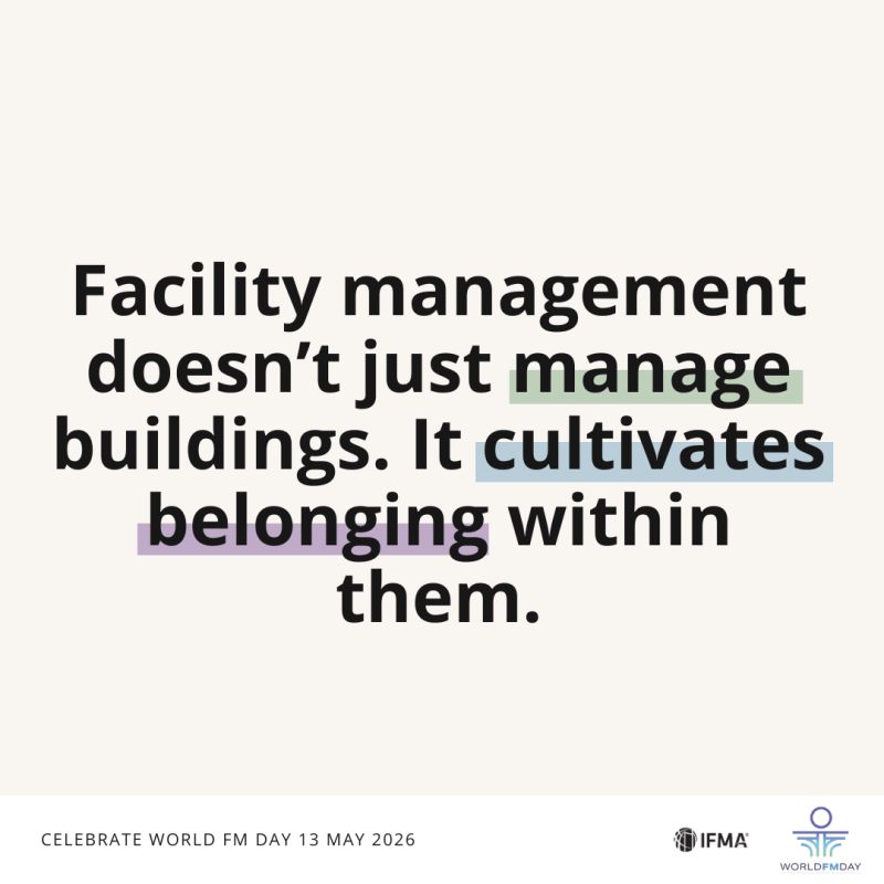IFMASTL's tweet photo. Facility management doesn’t just manage buildings. It helps people feel like they belong. 🌍

On 13 May 2026, we celebrate World FM Day and the professionals shaping how the world works every day.

See how to participate: https://t.co/wuOuPCMaJ3

#IFMAStLouis #WorldFMDay https://t.co/oHlSw1BYDI