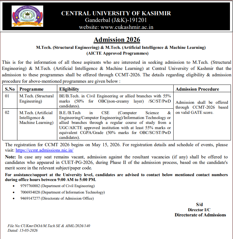 Central University of Kashmir tweet media