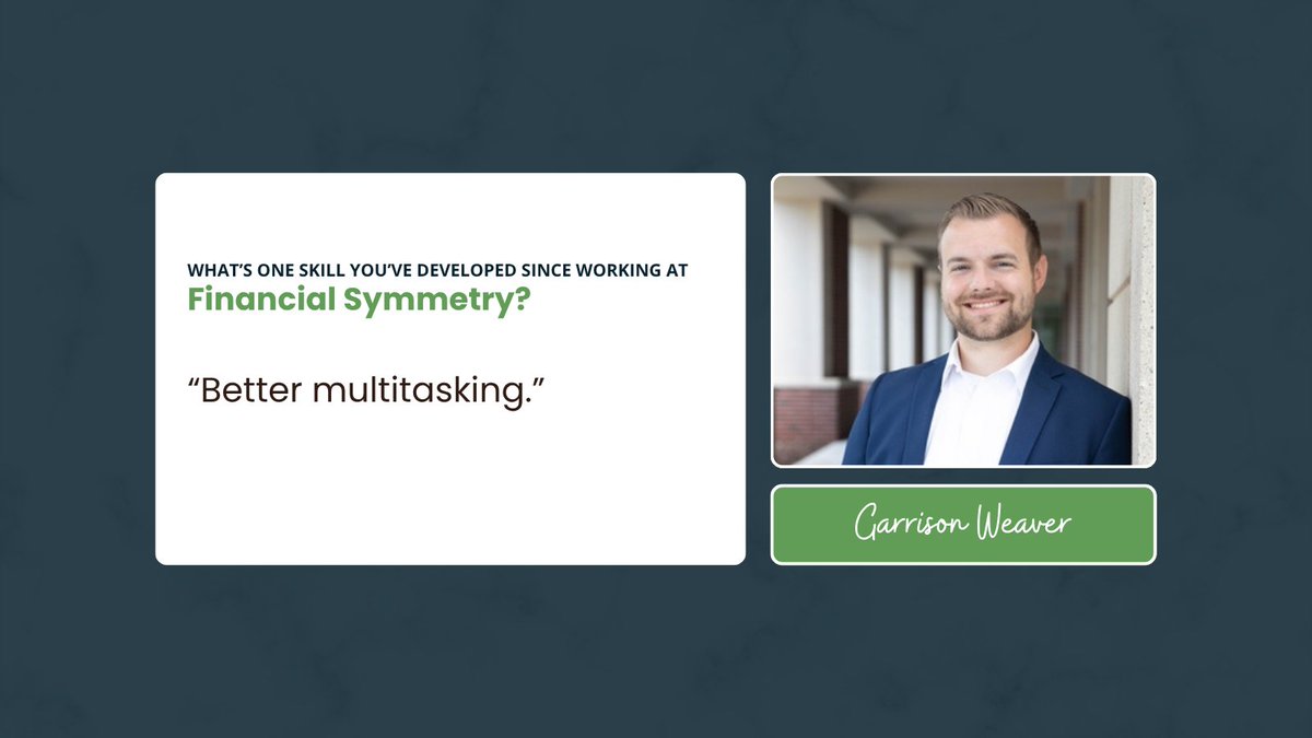 TeamFSINC's tweet photo. Senior Client Service Associate Garrison has mastered the art of multitasking since joining the Financial Symmetry team. #FunFactFriday https://t.co/CgYidYJCdl