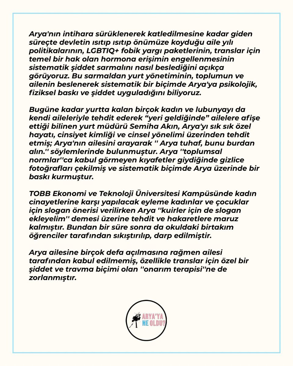 Arya'ya Ne Oldu İnisiyatifi tweet media
