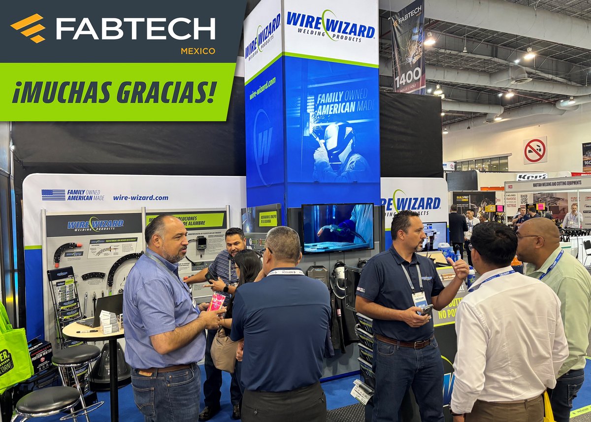 WireWizardUS's tweet photo. That's a wrap for @fabtechmexico in CDMX! Muchas gracias to everyone who stopped by the booth, we can't wait to start optimizing welding productivity for all of you who came to us seeking solutions this week. 
#fabtechméxico #soldadura #welding

Family Owned 🇺🇸 American Made https://t.co/5DM71QBsht