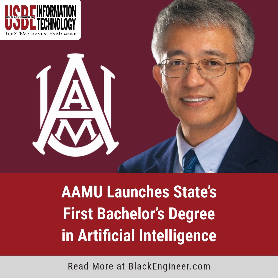 BlackEngineer's tweet photo. Alabama A&M University is launching the state’s first bachelor’s degree in AI while showcasing student research, national engineering recognition, and a strong push to prepare graduates for the evolving tech workforce. #AI #STEM #Innovation @aamuedu

Read more at https://t.co/XMY4QZowOF
