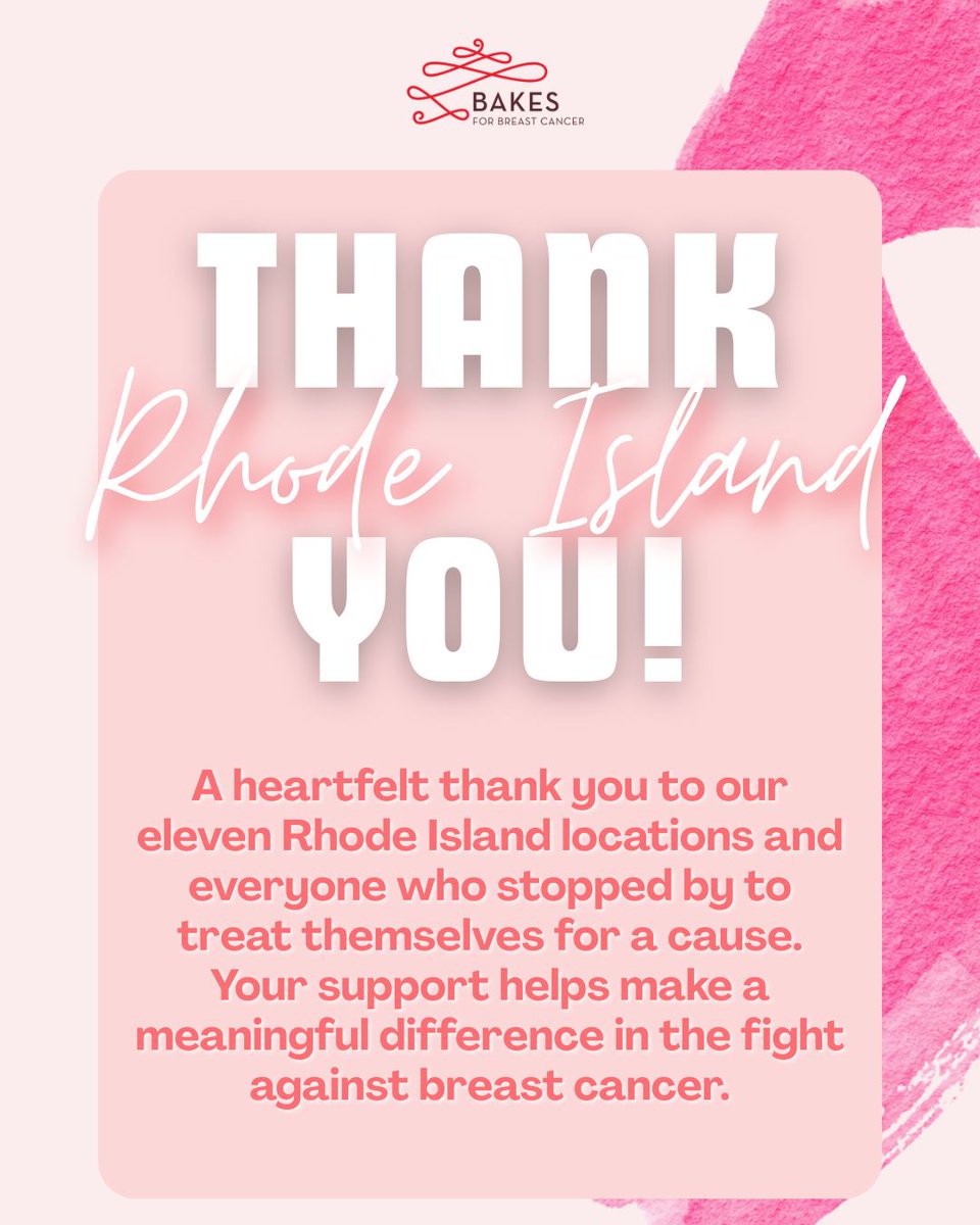 Bakes4Bc's tweet photo. With our Rhode Island event week coming to a close, we wanted to say THANK YOU to all of our participants who made this week possible!

Because of your support, we're able to make a difference together, one sweet treat at a time 💞 https://t.co/RCnFlOLRTX