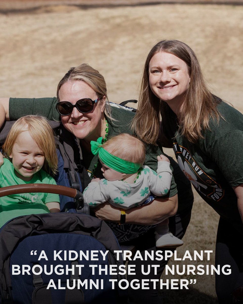 utknursing's tweet photo. A simple act of generosity became a lifelong connection between two UT alumni. When a kidney transplant brought together a donor and recipient linked through family, their story reflects the heart of nursing—compassion, courage, and the power of healing relationships. 🧡 https://t.co/EsltsvUIFy