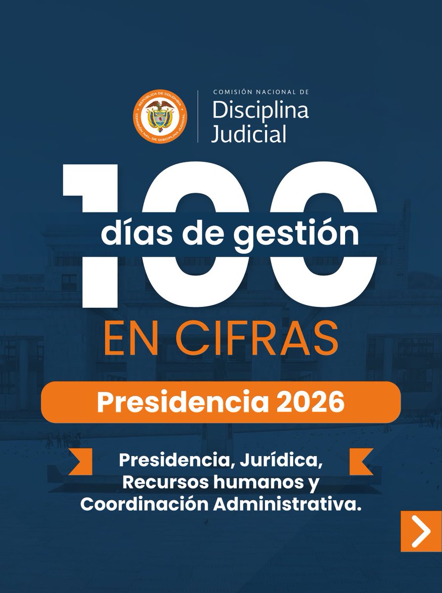 CNDJ_Col's tweet photo. El fortalecimiento de la Jurisdicción Disciplinaria se construye con una administración eficiente y una presencia institucional sólida en los escenarios clave del país.
 
Indicadores de #1OODíasDeGestión: https://t.co/nZyPl1mfWH