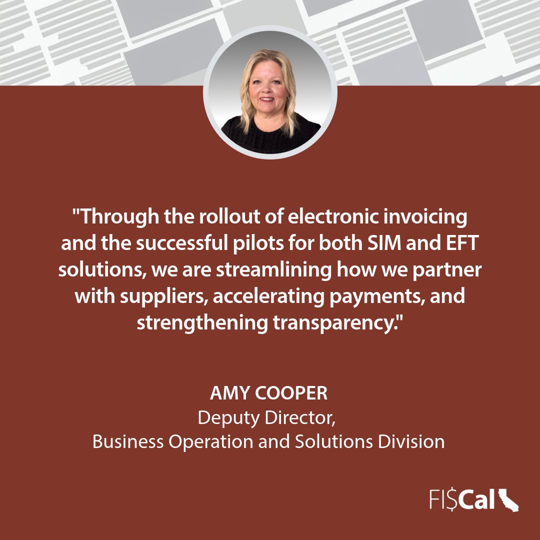 CalFiscal's tweet photo. This month, we are placing the focus on our article that discusses three highly integrated solutions focused on providing faster, more secure, and more efficient ways of doing business with FI$Cal.

Read the article 🔗
https://t.co/kpwLe0cVwT

#California #StateGovernment https://t.co/w27AfnrC4u