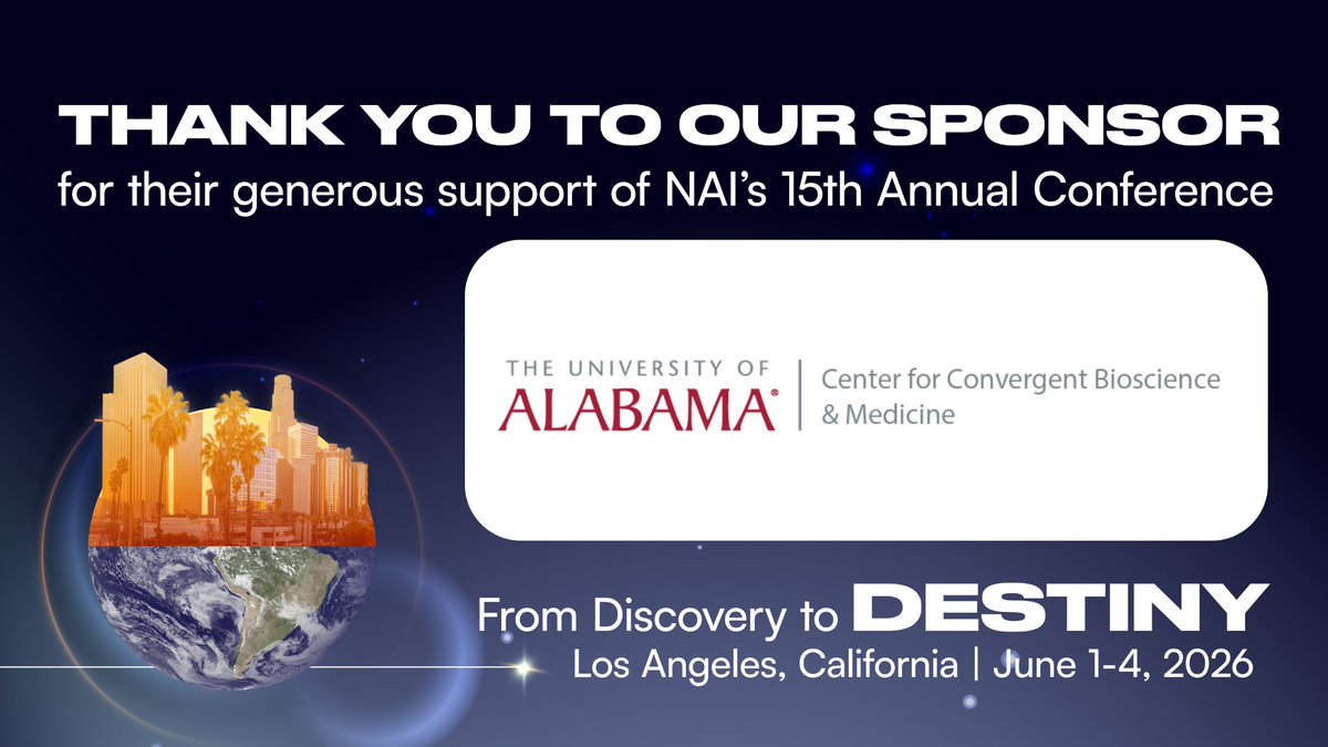 AcadofInventors's tweet photo. Thank you to The University of Alabama for joining the National Academy of Inventors’ 15th Annual Conference as a Digital Advertising Partner.

As a leading public research university, The University of Alabama is committed to advancing discovery, innovation, and academic excellence across disciplines.

Their presence will be visible throughout the conference experience, from attendee communications to on-site digital displays.

Join us June 1–4, 2026, at the Loews Hollywood Hotel and Dolby Ballroom in Los Angeles: https://t.co/6SrlXcJkrQ

Organizations seeking visibility among leaders in research, invention, and commercialization can explore partnership opportunities here: https://t.co/YfeXJVigwW

#NAI2026 #Innovation #Invention #Inventors #Impact